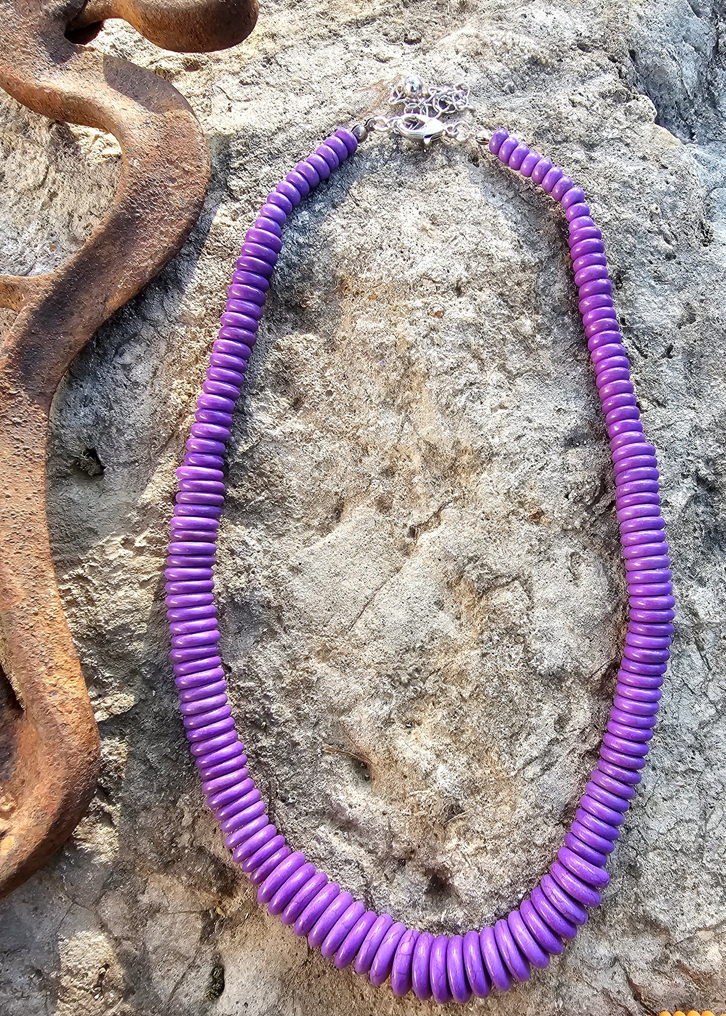 Colored Heishi Stone Necklace - choice of colors
