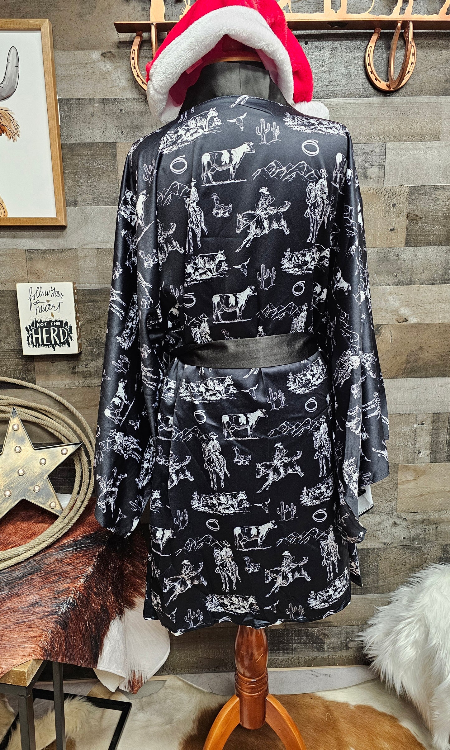 Ranch Life Women's Lounge Kimono Robe