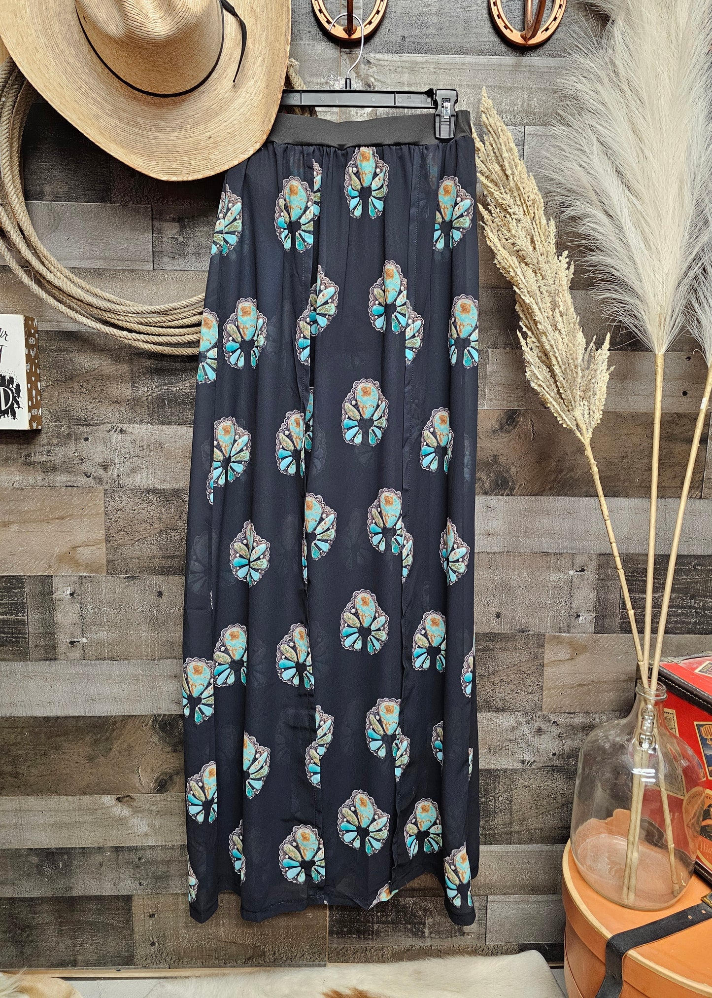 Turquoise Naja Beach Maxi Skirt