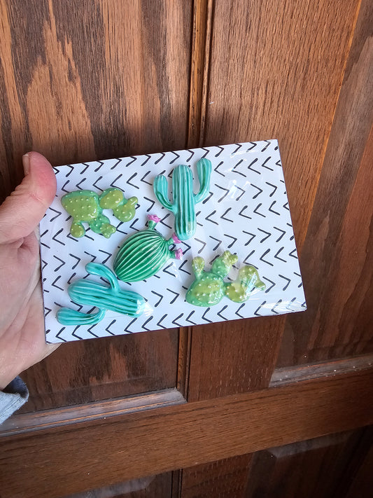 Set of cactus magnets