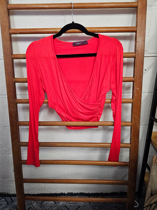 Red crop top size small