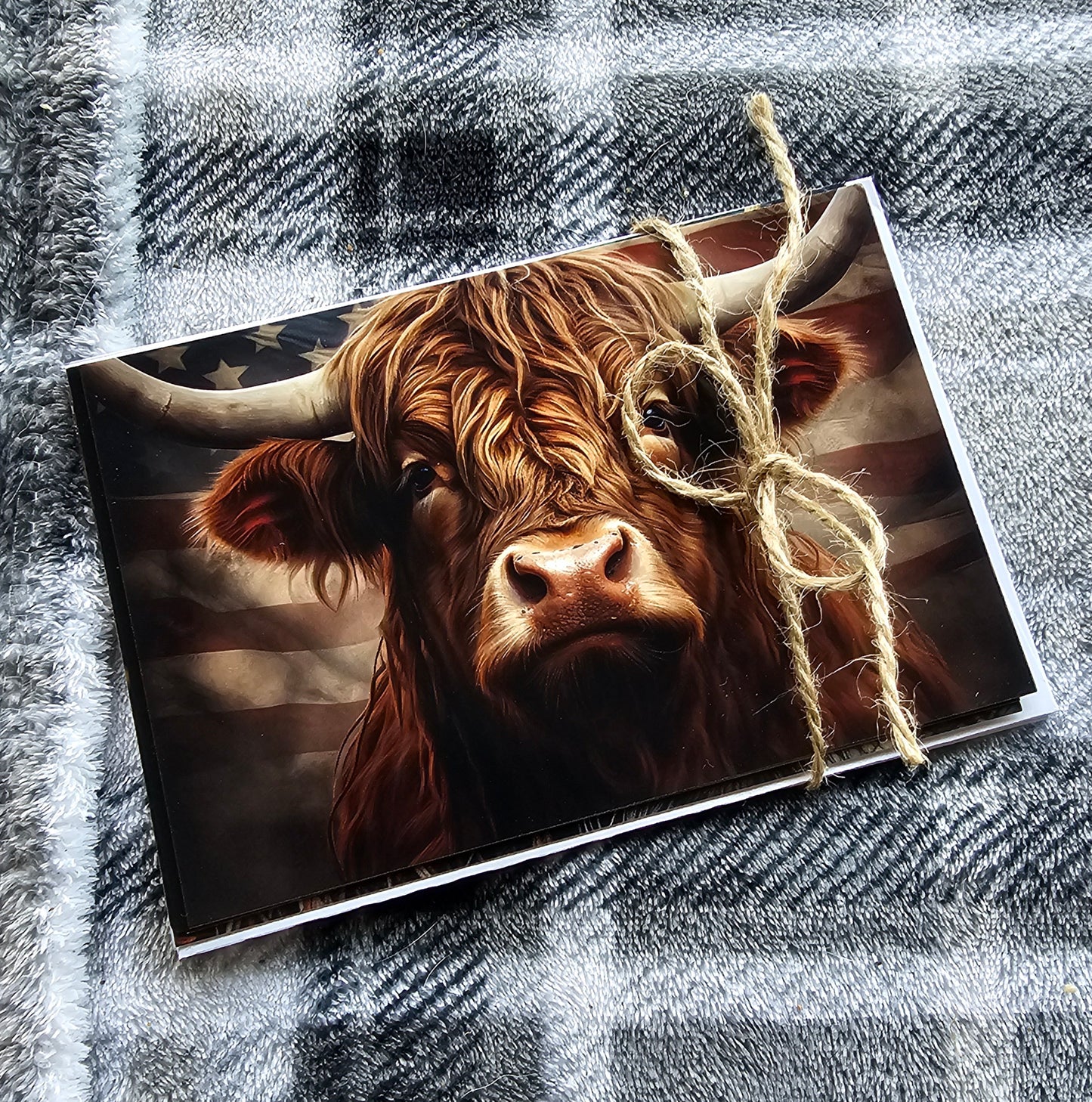 Set of 5 Highland Cow Post Cards with Envelopes