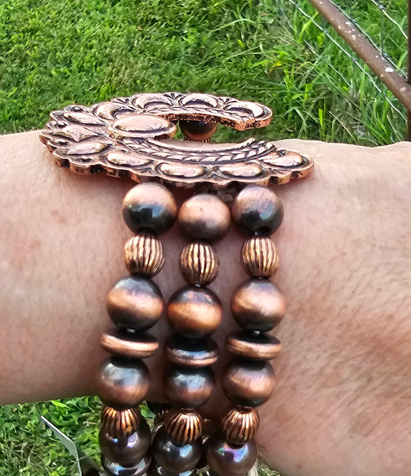 Copper Tone Cowgirl Bracelet