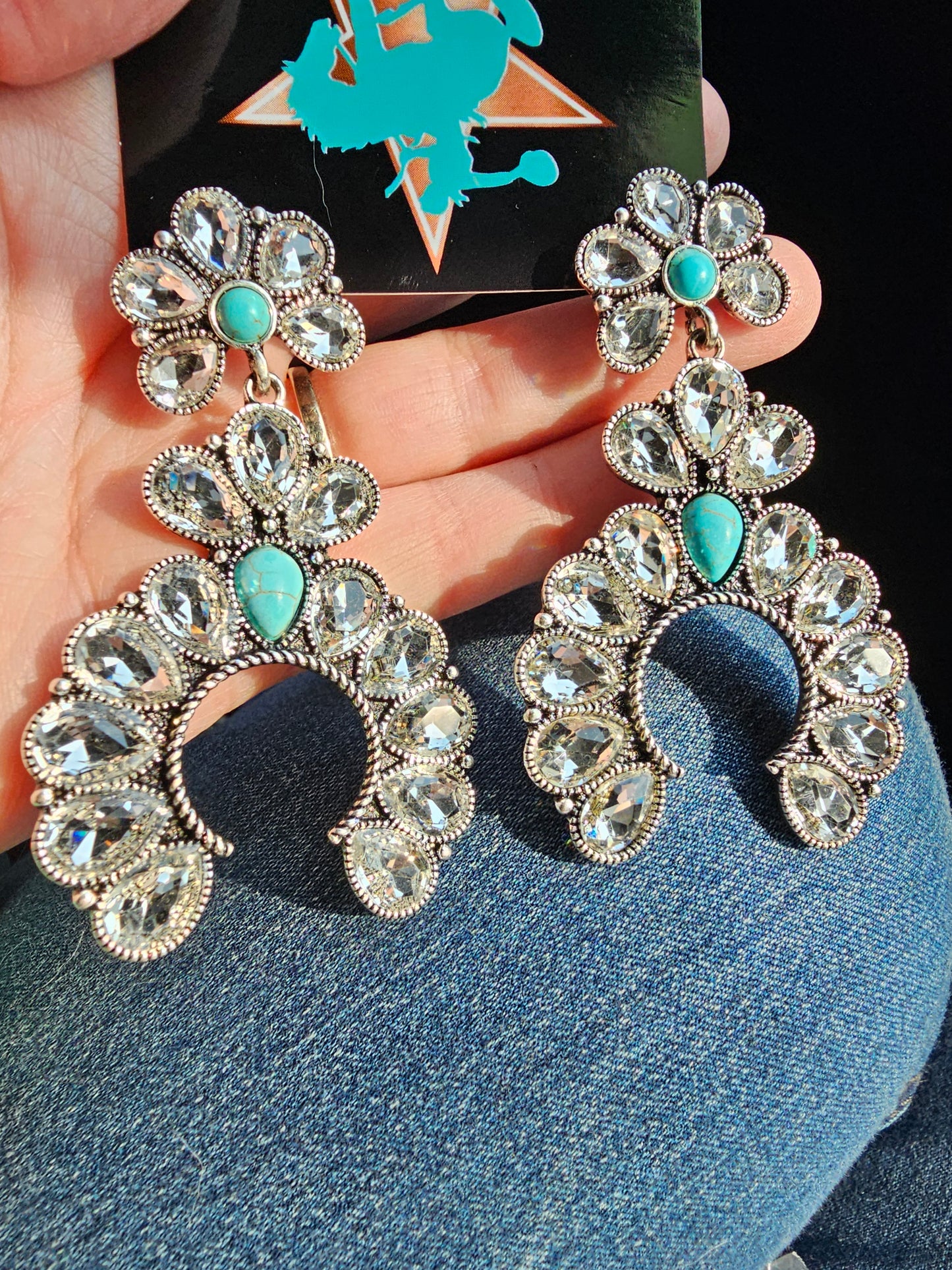 Rhinestone Squash Earrings