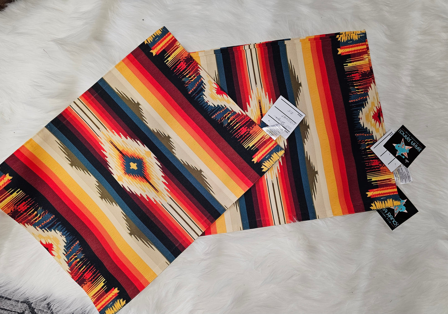 Set of 4 serape aztec placemats clearance