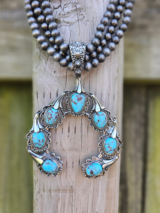 Great Lakes Faux Turquoise Naja Necklace