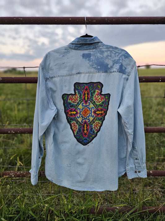 Marley Boho Arrowhead Bleached Denim