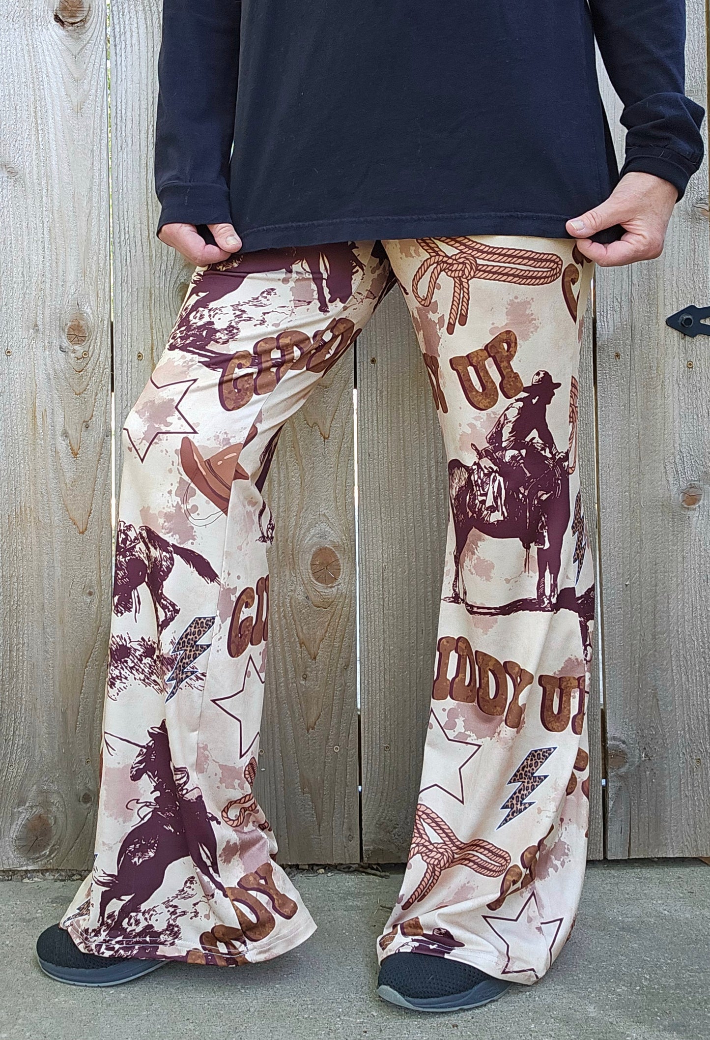 Baha Ranch Cowboy Ranch Flare Pants White / L Baha Ranch Cowboy Ranch Flare Pants White / L