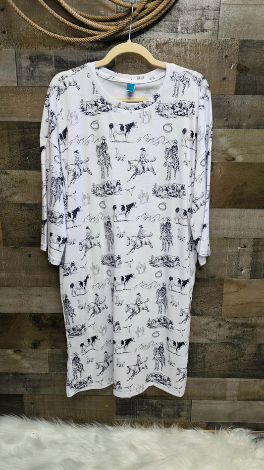 Ranch Life Oversized Sleep Shirt