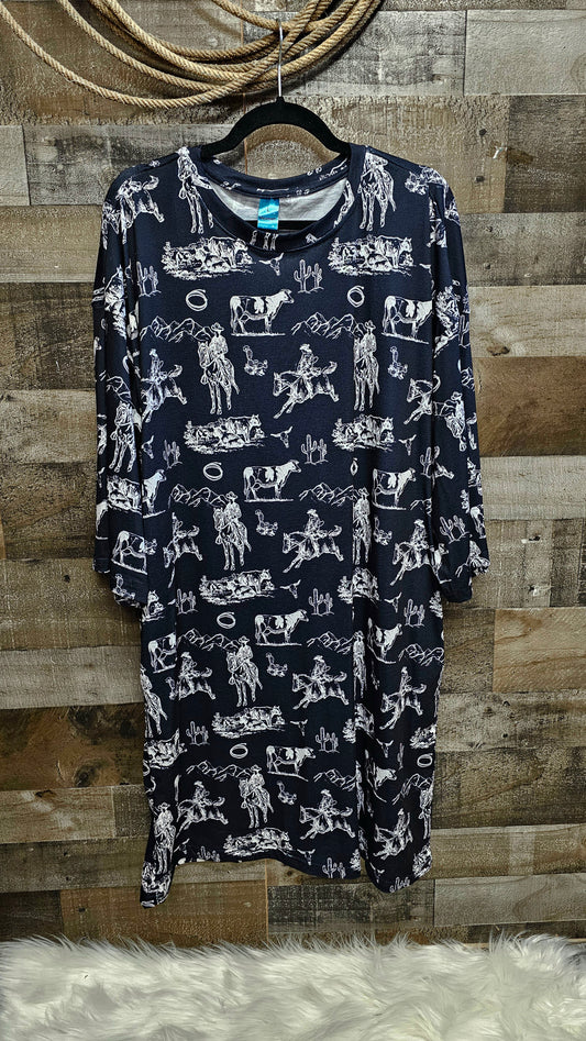 Ranch Life Oversized Sleep Shirt