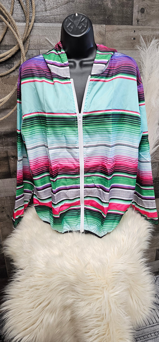 Purple Serape Beach Jacket