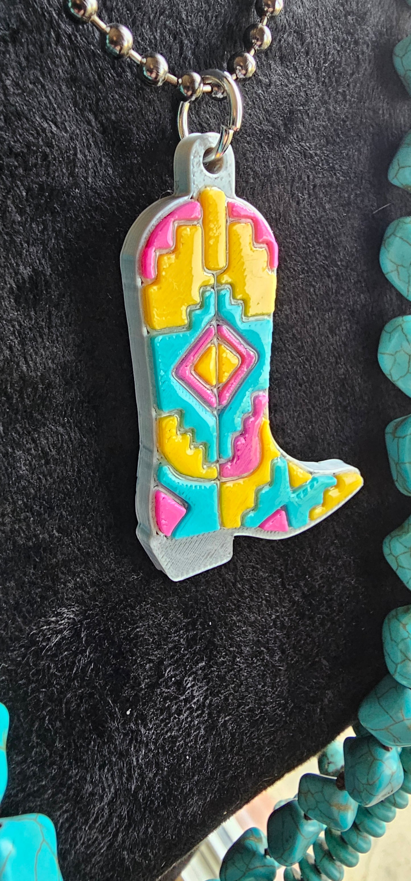 Baha Ranch 3D Print Inlay Boot Necklace