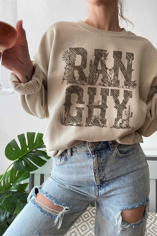 Ranchy Country Western Graphic Sweatshirt