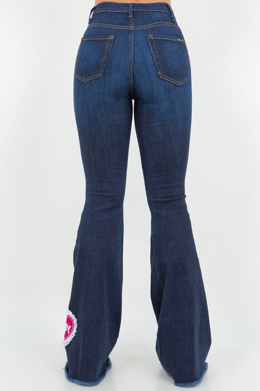 SweetHeart Bell Bottom Jean in Dark Denim 34" inseam Made in America
