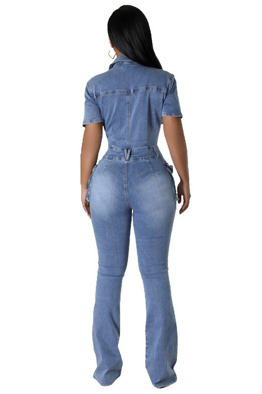 Western Denim Jumpsuit