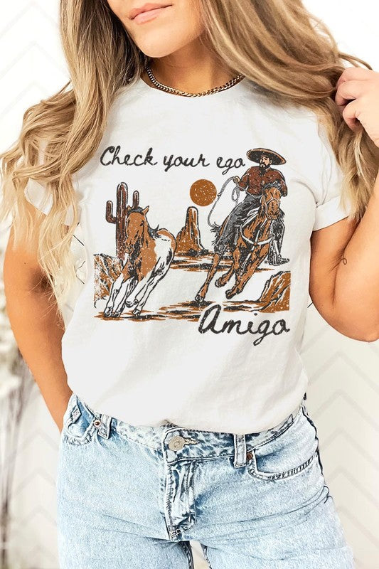 Ego Amigo Cowboy Western Graphic T Shirts