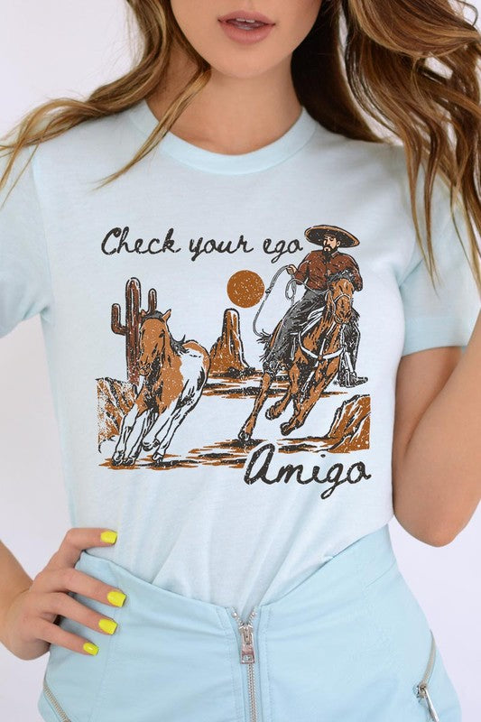 Ego Amigo Cowboy Western Graphic T Shirts