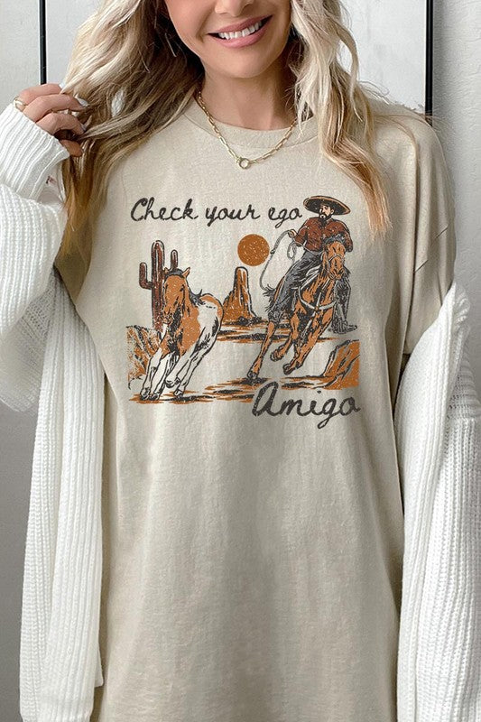 Ego Amigo Cowboy Graphic Cotton Heavyweight T Shirts choice of colors