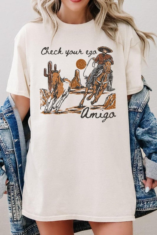 Ego Amigo Cowboy Graphic Cotton Heavyweight T Shirts choice of colors