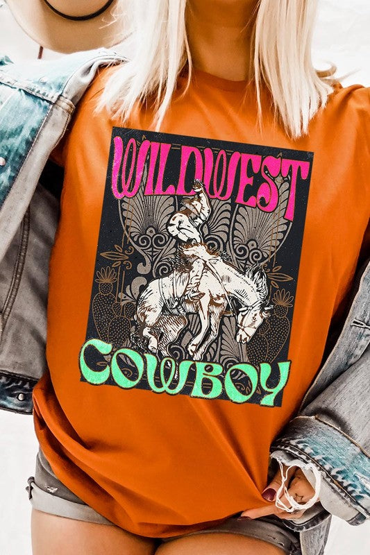 Wild West Cowboy Graphic Tee Shirt choice of colors