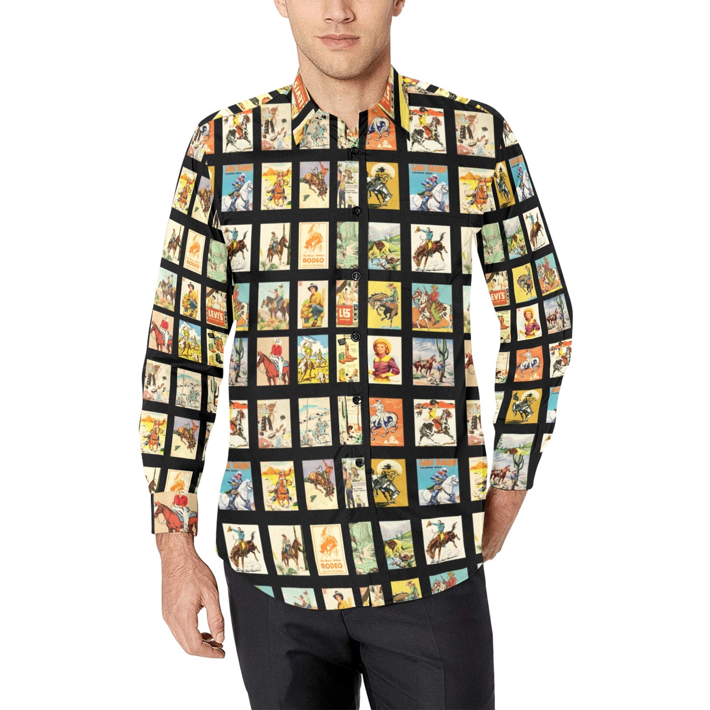 Vintage Cowboy Collage Unisex Western Arena Shirt