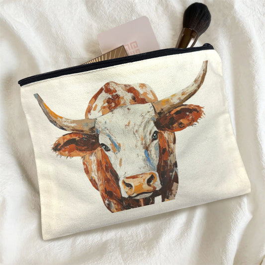 Baha Ranch Western Bull Pack of 5 bags Cosmetic Bag Made in America