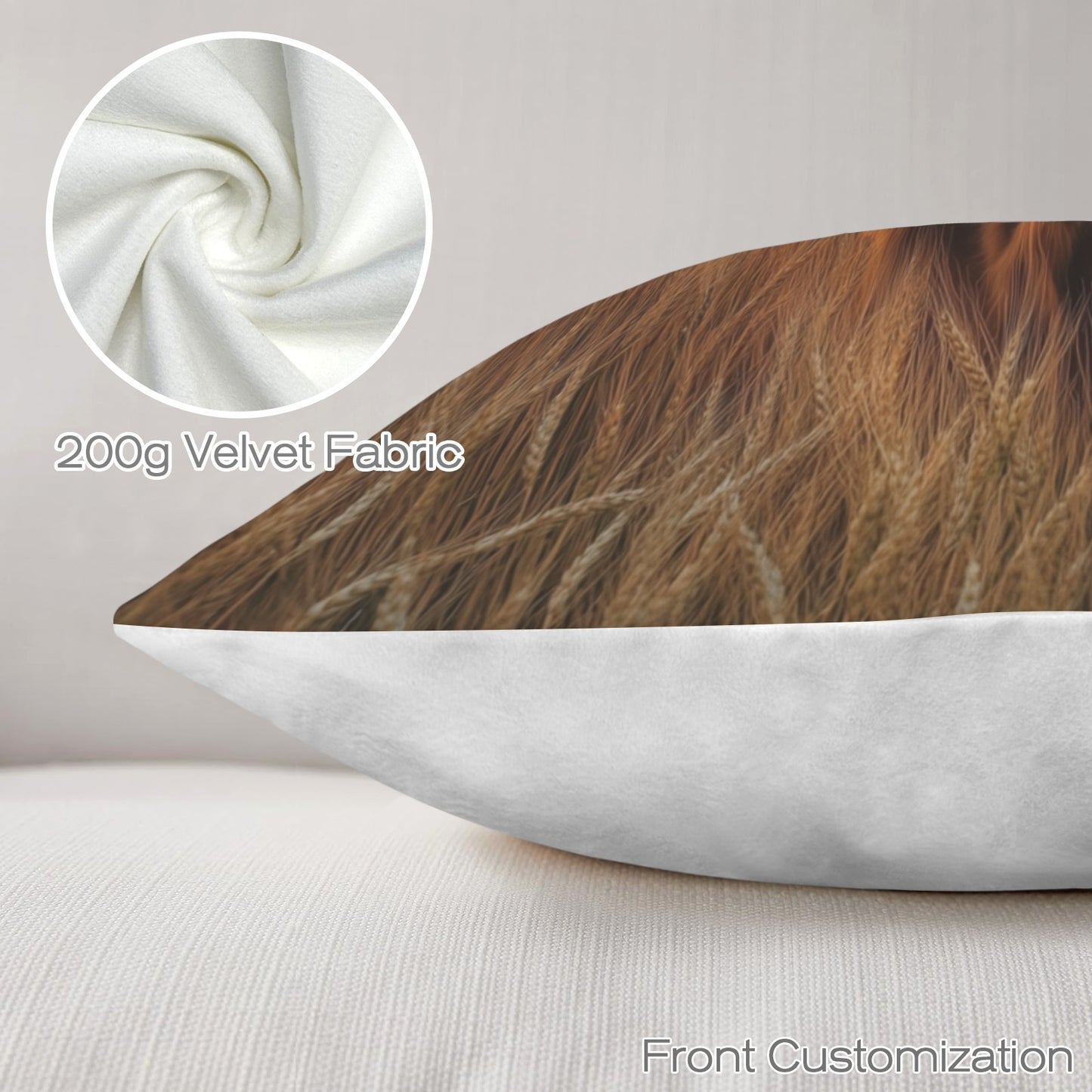 Baha Ranch Beautiful Highland Velvety Soft Pillow Case Cover Made in America