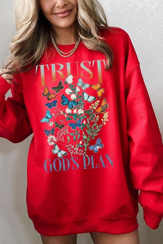 Trust God's Plan Christian Graphic Sweatshirt