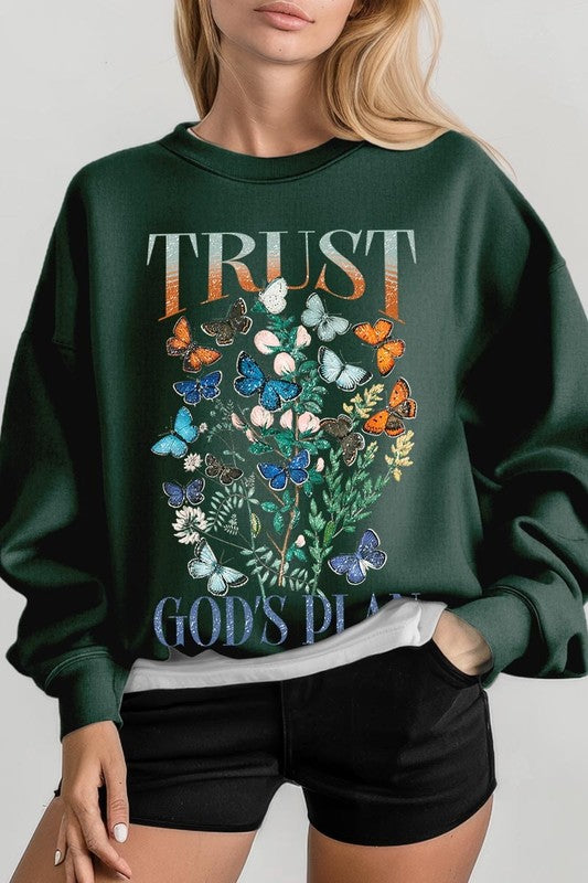 Trust God's Plan Christian Graphic Sweatshirt