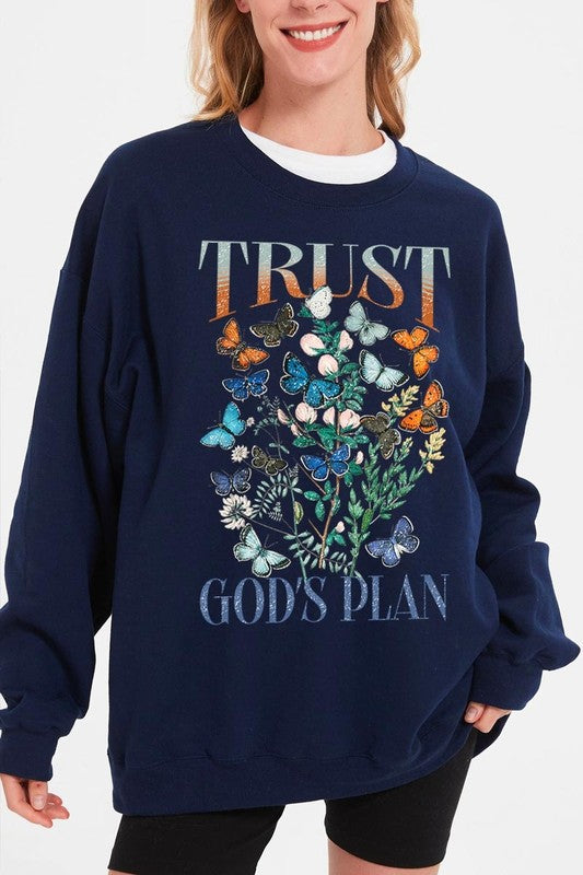 Trust God's Plan Christian Graphic Sweatshirt