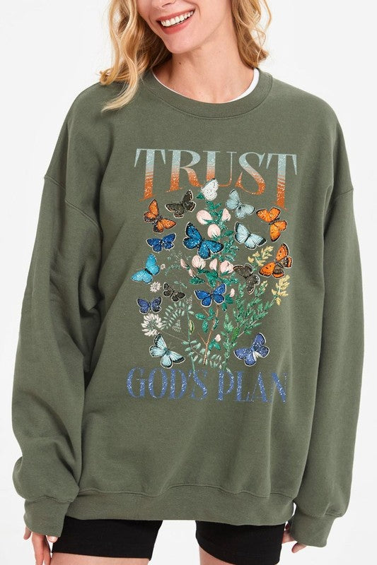 Trust God's Plan Christian Graphic Sweatshirt