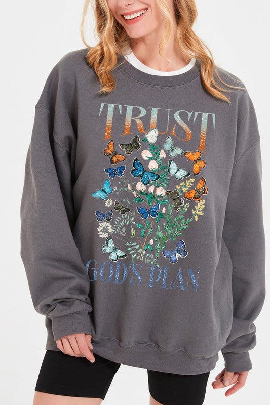 Trust God's Plan Christian Graphic Sweatshirt