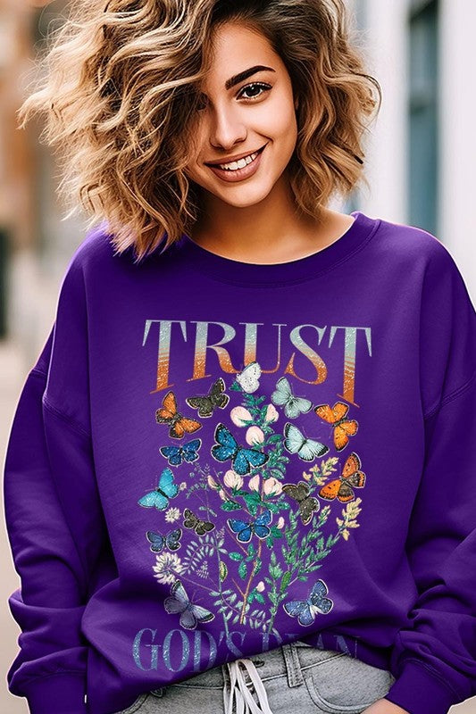 Trust God's Plan Christian Graphic Sweatshirt