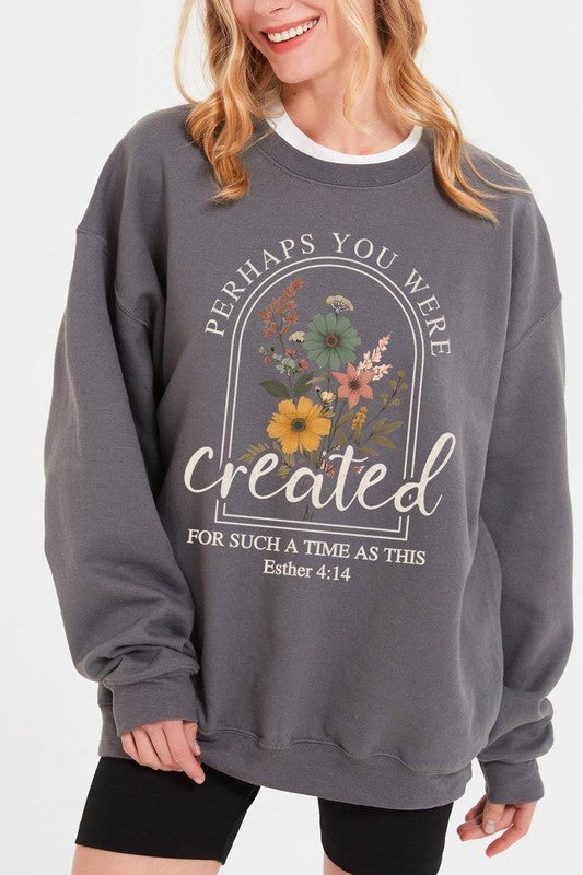 Perhaps You Were Created Graphic Sweatshirt choice of colors