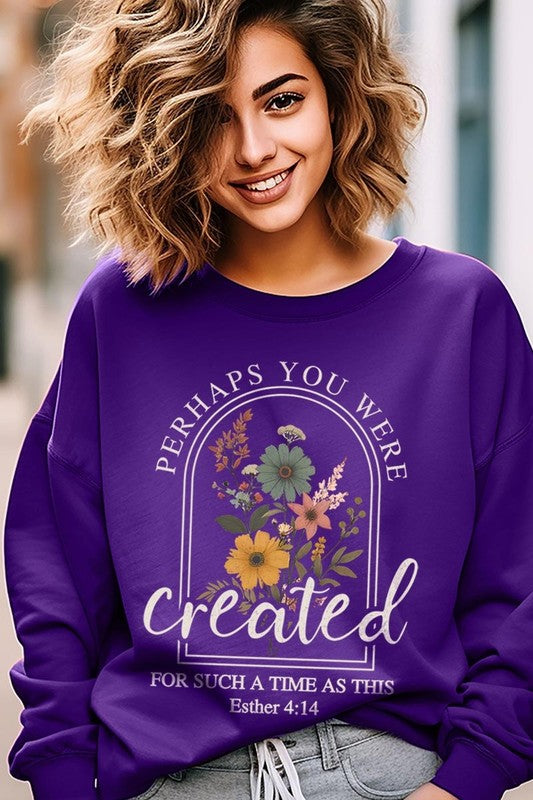 Perhaps You Were Created Graphic Sweatshirt choice of colors