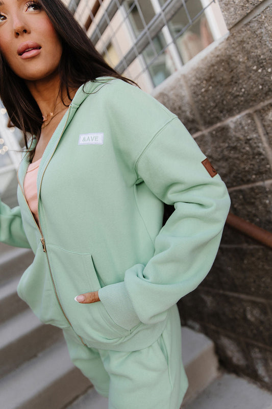 Ampersand Avenue Comfort Zone FullZip - Mint