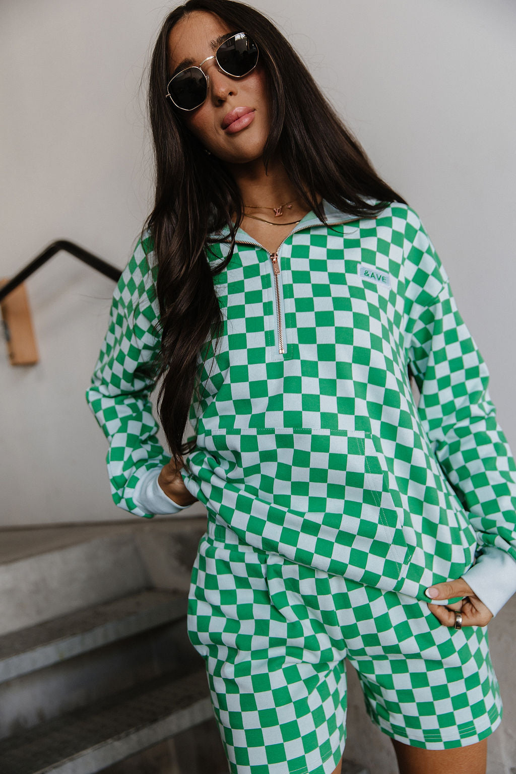 Ampersand Avenue University HalfZip Sweatshirt - Sweet Breeze