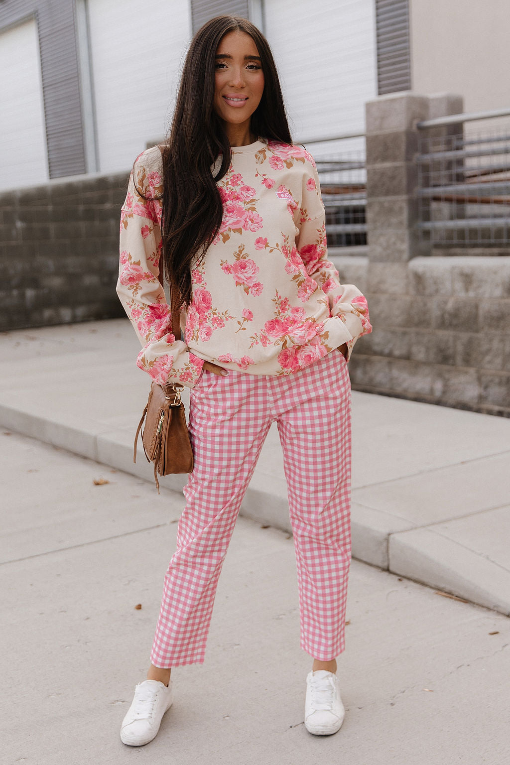 Ampersand Avenue University SideSlit Pullover - Petal Season