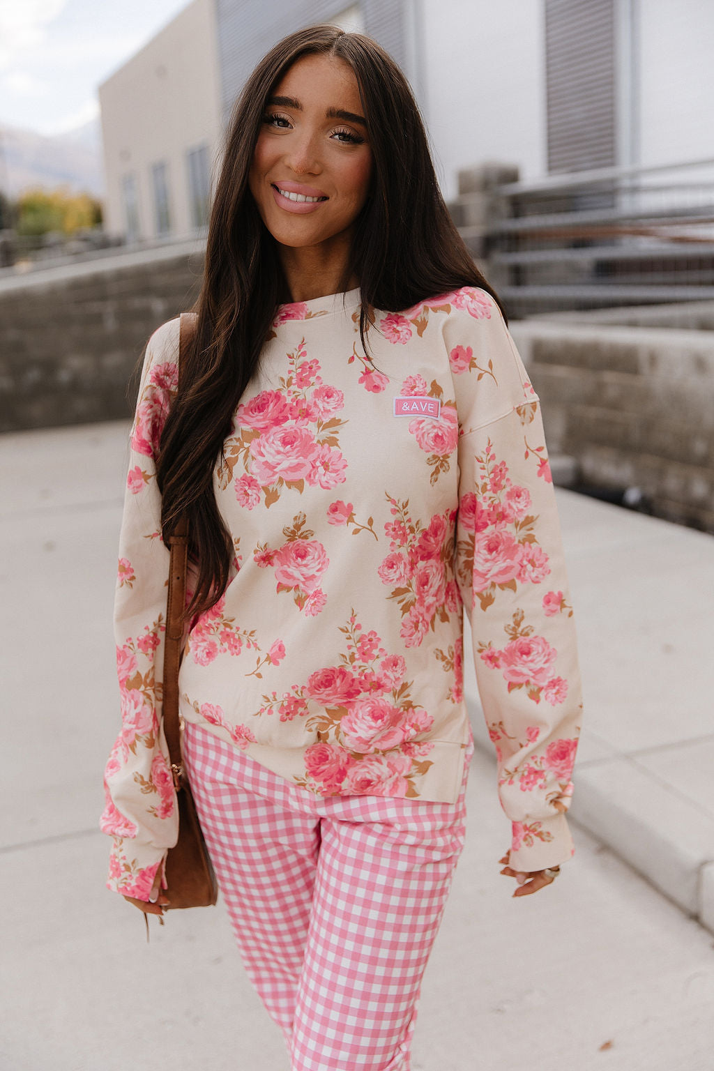 Ampersand Avenue University SideSlit Pullover - Petal Season