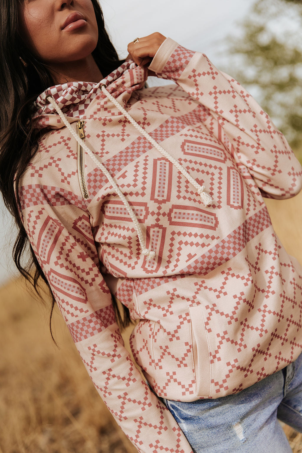 Ampersand Avenue Western DoubleHood™ Sweatshirt - Prairie Princess