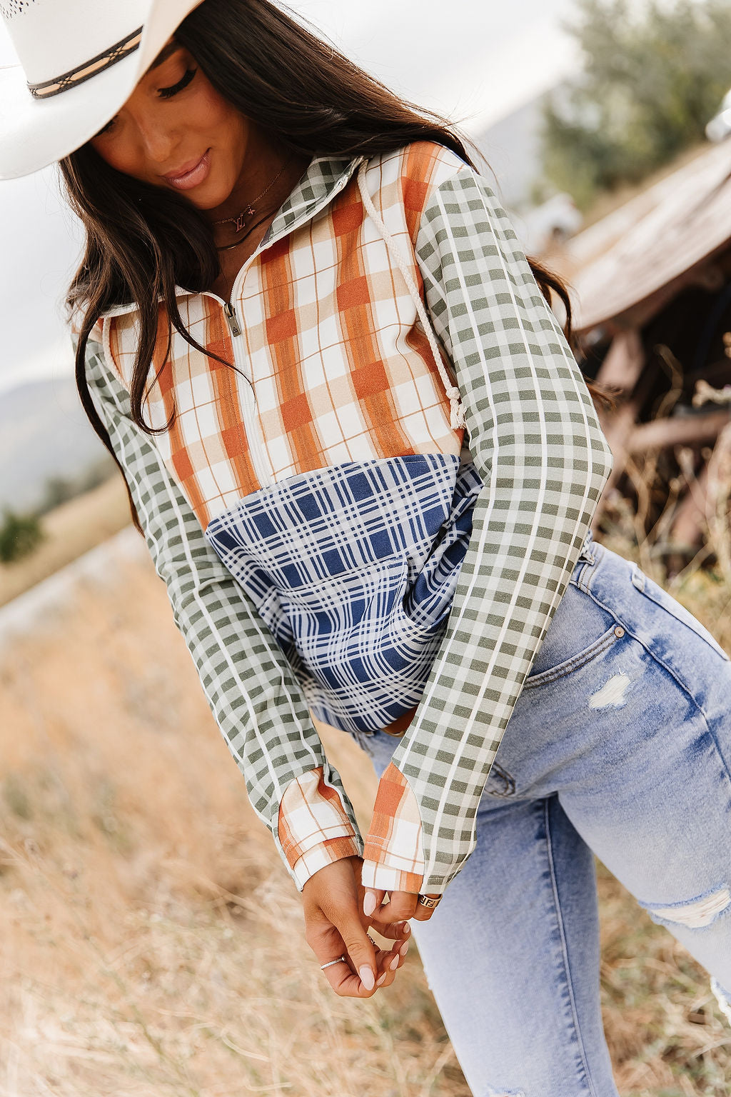 Ampersand Avenue HalfZip Sweatshirt - Cowpoke Cutie