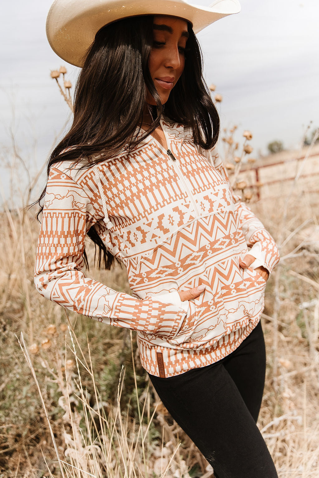 Ampersand Avenue HalfZip Sweatshirt - Bronco Babe