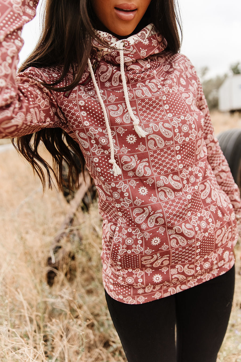 Ampersand Avenue DoubleHood™ Western Sweatshirt - Cowboy Kisses