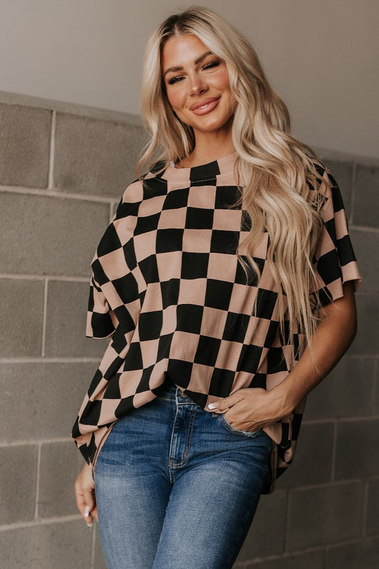 Ampersand Avenue Boyfriend Tee - Checkmate