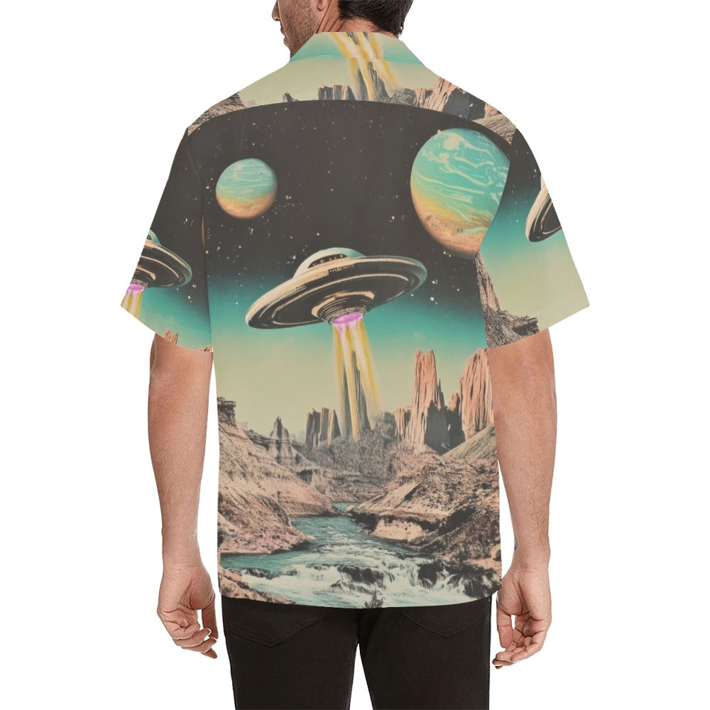 Baha Ranch Retro Pop Western Space Cowboy Camp Shirt