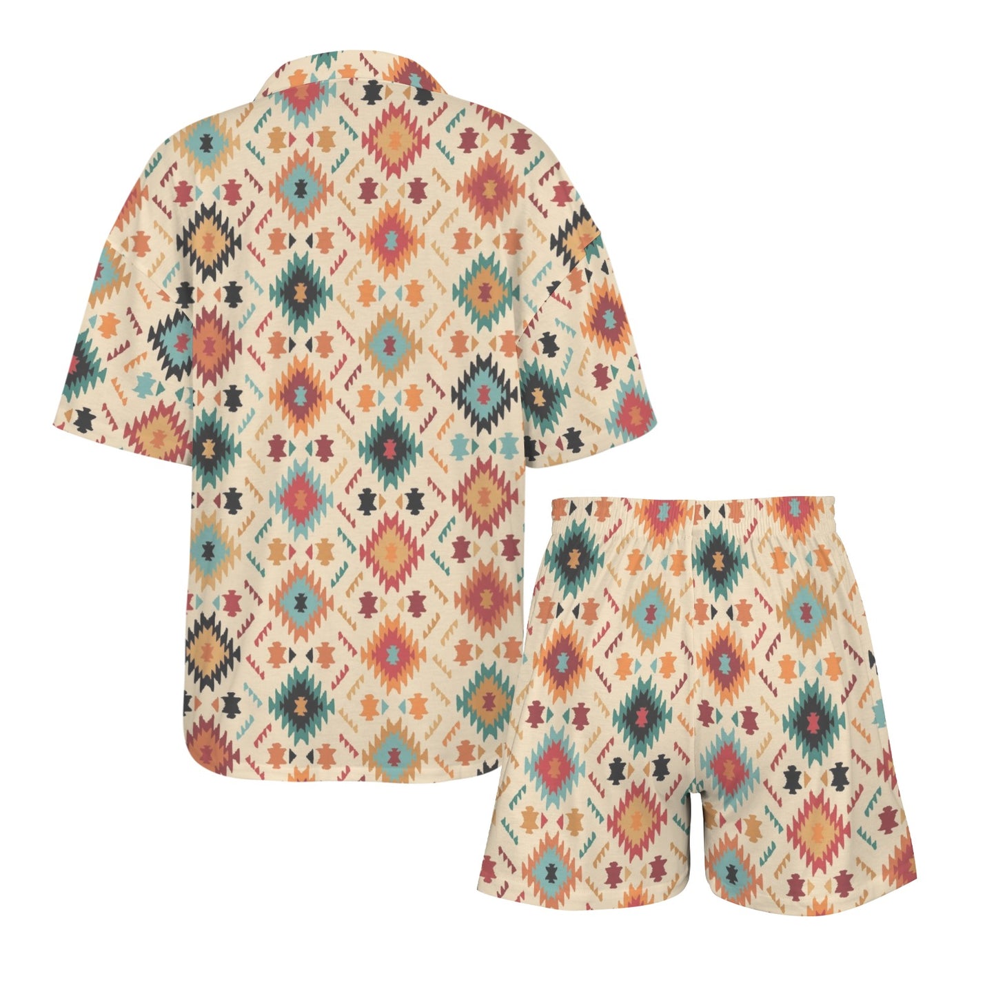 Baha Ranch Cream Aztec Women's Pajama Set Made in America