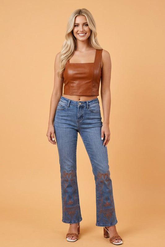 Bootstitch Embroidered Jeans w/ Pockets 29" inseam