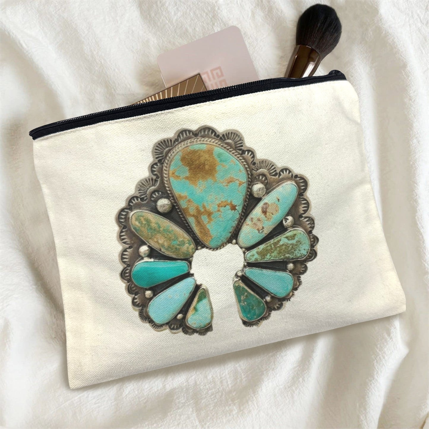 Baha Ranch Turquoise Naja Cosmetic Bag Pack of 5 Made in America
