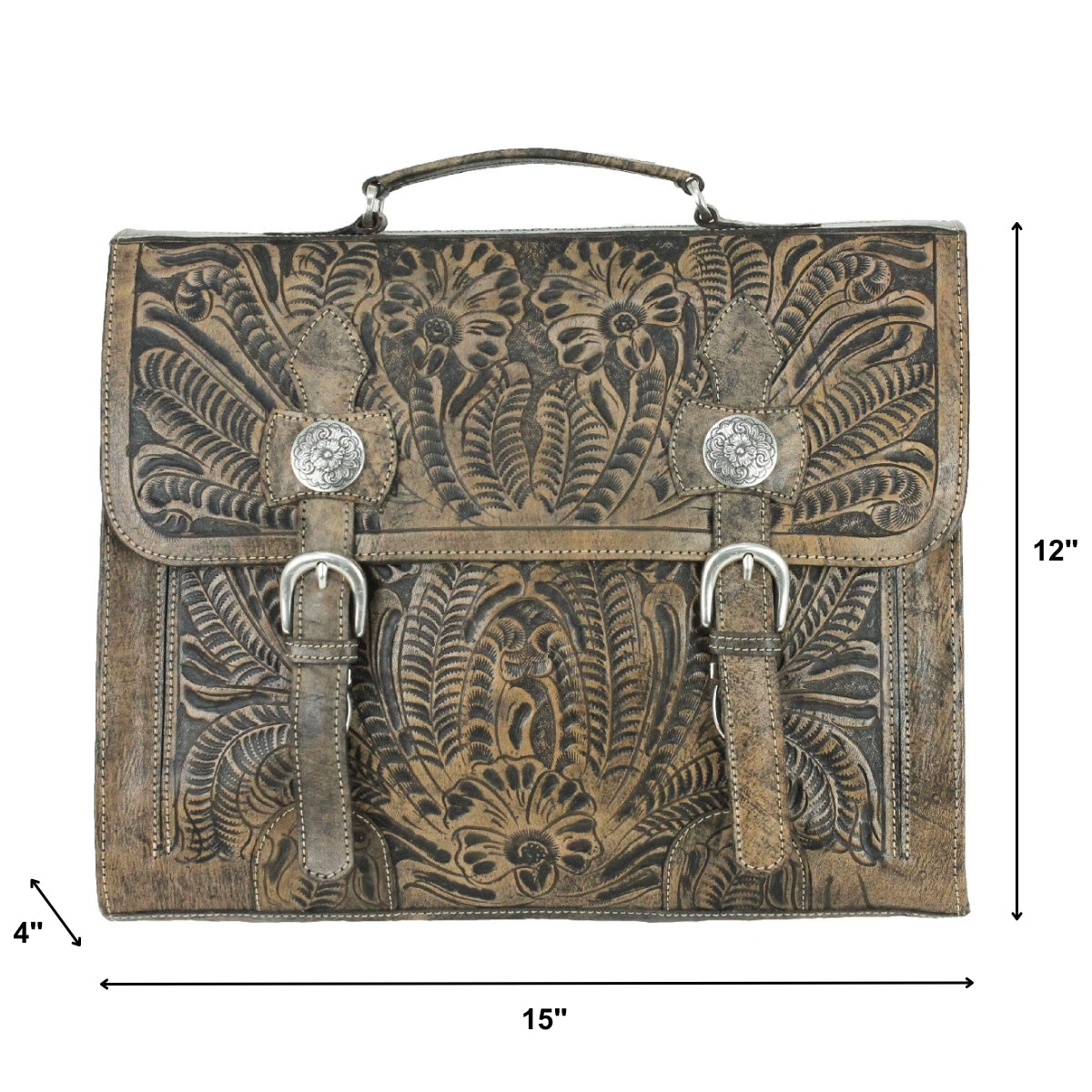 American West Handbags Stagecoach Multi-Compartment Laptop Briefcase