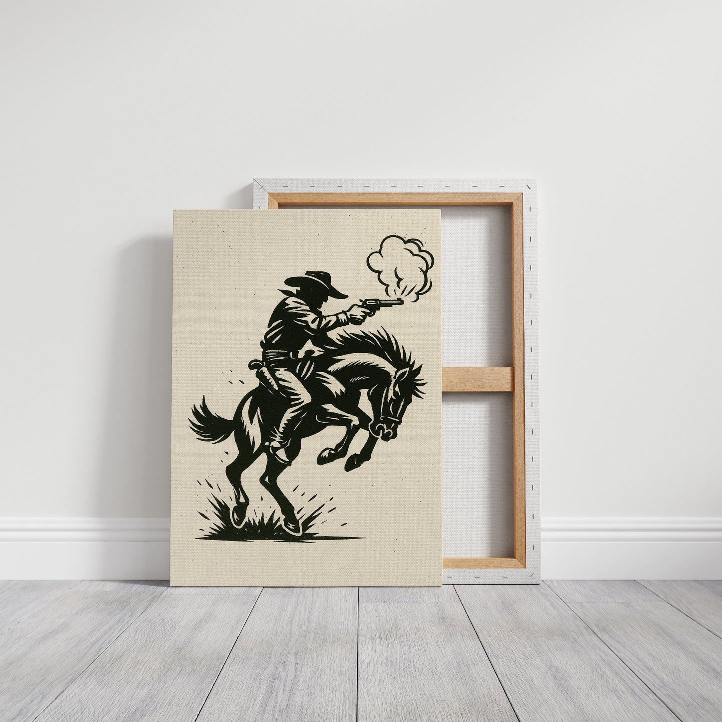 Cowboy Gunfire in the Dust